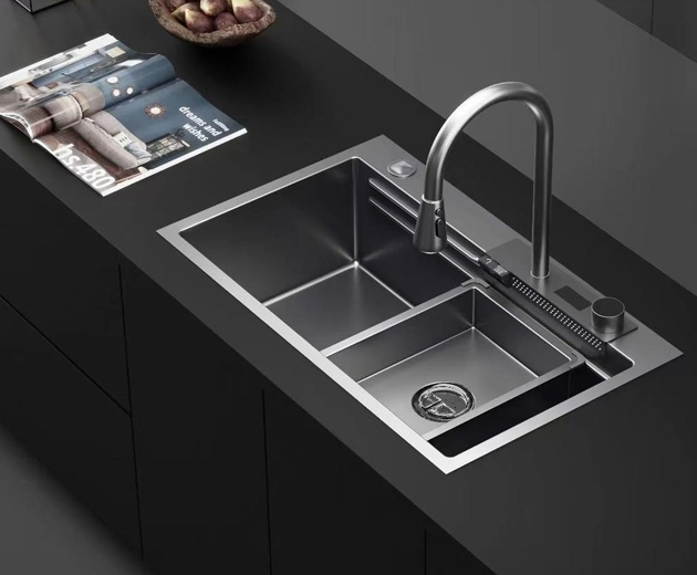 Stainless Steel Waterfall Kitchen Sink